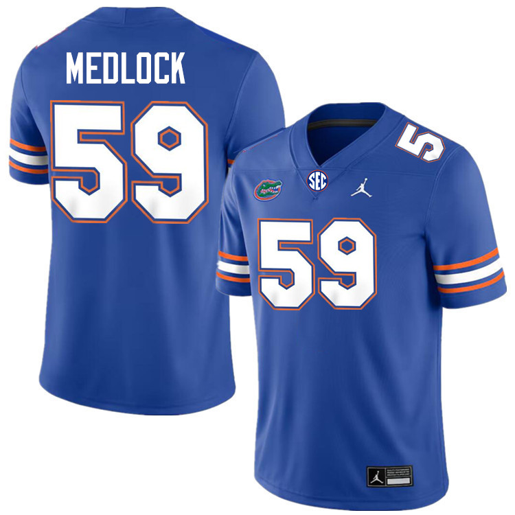 Jahari Medlock Florida Jersey,Florida Gators #59 Jahari Medlock Uniforms,Jersey Youth-Royal